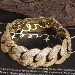 Luxury Silver 925 VVS Diamond <b>Cuban</b> <b>Bracelet</b>, Heavy Iced Out <b>Link</b> Chain for <b>Men</b>, Statement Streetwear Jewelry - Product Image 4