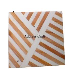 Nouveau design en bois naturel et résine sous-verres pour tasses à thé et café articles ménagers de luxe tapis de table et tampons de restaurant meilleur vendeur de sous-verres - Product Image 1