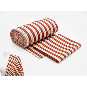 Tissu tissé rayé enduit de PVC écologique recyclé, antibactérien, durable, pour la production de sacs de courses et de sacs fourre-tout - Product Image 1