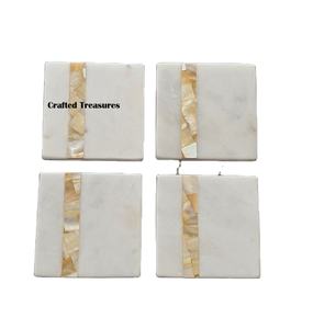 ชุดที่รองแก้วม็อบหินอ่อนทำมือสำหรับบ้านห้องครัวร้านอาหารโต๊ะเสื่อและแผ่นรองทันสมัย - Product Image 1