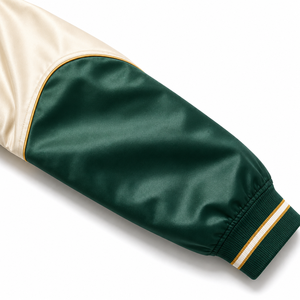 Chaqueta Varsity de Satén al por Mayor, Chaqueta Bomber con Logotipo Personalizado, Abrigo de Béisbol Unisex, Fabricante de Ropa de Marca Privada OEM ODM - Product Image 5