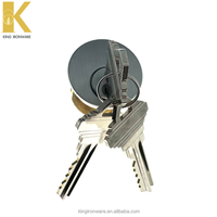 Serrure à mortaise King US26D MC118 en chrome satiné, cylindre à 6 goupilles, jeu de clés en laiton, 3 clés, entraxe 60mm, sécurité de porte, logiciel SC, logo personnalisé