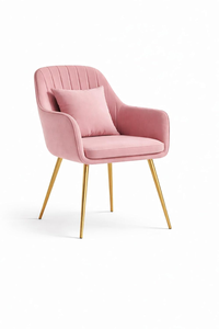 Decorative Rocking Chair with Velvet Upholstered Seat Armrests Pillow for Contemporary Interior Spaces Outdoor & Hospital Use - Product Image 3