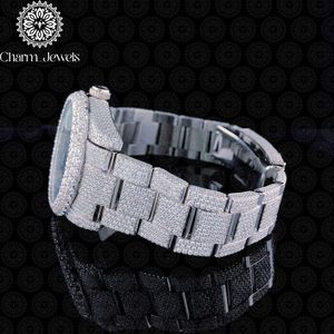 Charm_Jewels Luxury Stainless Steel Round Analog Quartz <b>Watch</b> 38mm Sapphire Crystal Folding Clasp Women - Product Image 2