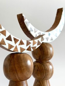 Décoration de table élégante pour le Ramadan, croissant de lune en os incrusté, ornement islamique pour la maison, décoration de festival musulman, style arabe, fait main - Product Image 4