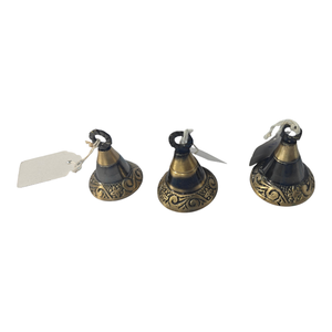 <b>Rustic</b> Engraved Brass Decorative Hanging Bells Christmas Home Wall <b>Door</b> Decor Spiritual Craft Available In Multiple Designs - Product Image 3