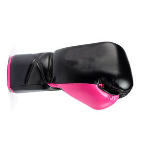 Gants de boxe en cuir PU noir et rose avec fermeture à lacets pour poignet, pour usage unisexe adulte, pour l'entraînement aux arts martiaux - Product Image 6