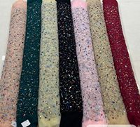 Tissu en résille de luxe léger et transparent, idéal pour les tenues de mariée, les robes de soirée et les robes ethniques de créateurs