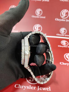 VVS Haute Qualité Automatique En Acier Inoxydable Hip Hop Moissanite Diamant Montre À La Main Personnalisé Plein Glacé Verre À Quartz En Gros - Product Image 4