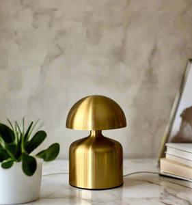 Minimalist Brass Table Lamp With White Paper Bell Shade Warm Light For Bedroom <b>Decorative</b> <b>Lighting</b> - Product Image 1