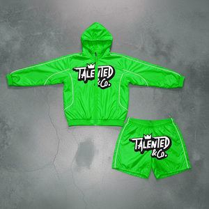 Custom Jogging Suits Logo Printing Embroidery Zip up Sweatpants and Hoodie Set Windbreaker Nylon <b>Tracksuit</b> - Product Image 1