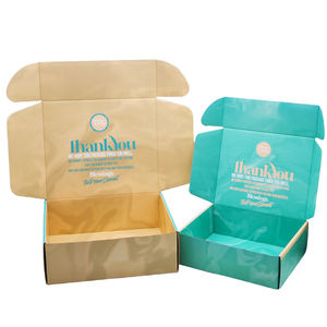 Caja de Embalaje de Papel Corrugado Ecológica <span class=keywords><strong>para</strong></span> Envíos por Correo, con Logotipo Personalizado Impreso, <span class=keywords><strong>para</strong></span> Embalaje de Productos de Cuidado de la Piel/Belleza/Ropa - Product Image 4