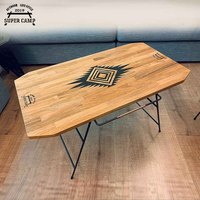 Table de pique-nique extensible moderne en teck, convertible, portable, pliable, pour l'extérieur, la salle à manger, le camping, meubles de maison