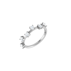 Superbe bague en argent plaqué or avec des pierres de zircon ovales personnalisées pour des célébrations et des fêtes inoubliables - Product Image 4