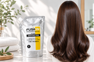 Crème lissante et réparatrice instantanée FUSION 1000ml x2, permanente lissante + neutralisant, résultats de qualité salon - Product Image 4