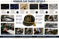 Gorra de Honor Formal Australiana Personalizada para Exteriores con Borla, Sombrero Ceremonial de Satén Premium, OEM Bordado Ajustable 100% Lana al por Mayor