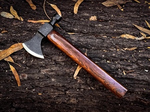 Hand Forged <b>Camping</b> Hatchet Custom Handmade Bushcraft <b>Axe</b> Wooden Handle Compact Outdoor Utility <b>Axe</b> for Wholesale USA Europe - Product Image 4