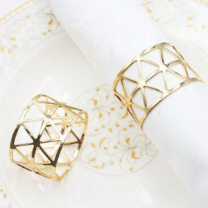Elegant Luxury Aluminum <b>Napkin</b> Rings Eco-Friendly Modern Design for Table Decoration for Weddings Banquets <b>Birthday</b> Parties - Product Image 1
