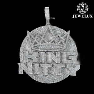 Premium Iced Out Hip Hop Pendant 925 <b>Silver</b> Gold Plated Statement Jewelry India Supplier Available at Wholesale Price - Product Image 1