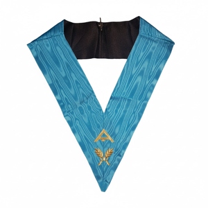 Senior Warden <b>Collar</b> French Rite Machine Embroidery Natural Silk Professional Lace Safety <b>Pin</b> Premium Ceremonial Regalia - Product Image 6