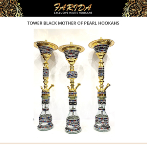 ชุดบารากุ Farida Luxury แบบตรง ผิวเคลือบเงา สแตนเลสสตีล สีดำมุก พร้อมสาย 1 เส้น สไตล์อียิปต์ - Product Image 3