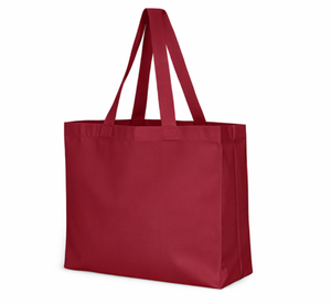 Bolsa de Compras de Lona Grande de Alta Calidad con Logotipo Personalizado, Bolsa de Mano Grande con Asa de Hombro Roja para Compras - Product Image 1