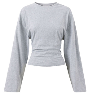 เสื้อครอปท็อปผู้หญิงแบบเรียบง่ายสำหรับฤดูร้อน คอกลม แขนสั้น เซ็กซี่ ขายส่ง - Product Image 1