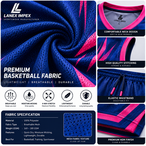 Ensemble de maillots de basket-ball pour jeunes, personnalisable avec logo, numéro et nom, respirant, séchage rapide, vêtements de sport en polyester pour l'école, le club et l'équipe - Product Image 5