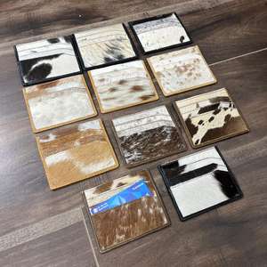 Nouveau Design personnalisé cheveux sur cuir de vachette porte-cartes de visite poche pour carte plate porte-cartes en cuir véritable Durable pour unisexe - Product Image 5