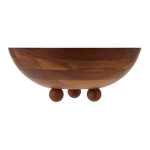 Tazón de madera pulido a mano que ofrece un brillo natural, perfecto para servir deliciosas recetas caseras. - Product Image 5