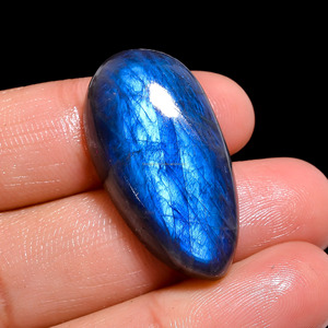 พลอยลาบราดอไรต์สีน้ำเงินธรรมชาติจาก FAIJAN GEMS รูปทรงอิสระ ขัดเงา รูปทรงไม่สม่ำเสมอ สำหรับตกแต่ง จากรัฐราชสถาน - Product Image 2