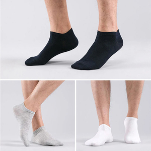 Men's Women's Solid Color Ankle <b>Socks</b> <b>Black</b> White Gray Seamless Breathable Organic Cotton Eco-Friendly Sports <b>Socks</b> for Workouts - Product Image 2