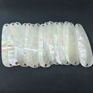 Lot de 12 leurres de pêche en forme de cuillère en nacre blanche polie, appâts en coquillage pour brochet, truite, lac et océan - Product Image 2