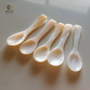 Cuchara de caviar de nácar de bambú natural blanca hecha a mano, ecológica, de lujo, para mesa de fiesta, ARTEX QUANG PHU - Product Image 2