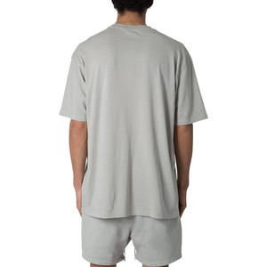 เสื้อยืดคอกลมโอเวอร์ไซส์ผู้ชายและชุดกางเกงขาสั้น  โลโก้สั่งทำได้ เสื้อยืดผ้าฝ้าย 100% ชุดเสื้อยืดเนื้อหนาสำหรับทุกเพศ - Product Image 2