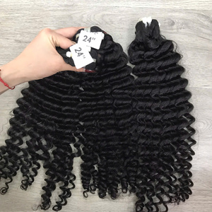 Cabello Vietnamita Virgen Crudo de Súper Calidad, Rizo Rápido al Agua, Color Natural, Sedoso, Tejido con Doble Trama a Máquina, 100g - Product Image 4