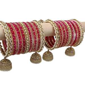 Brazalete Tradicional Pakistaní para Mujer, Tallas Personalizadas, Acero Inoxidable, Varios Colores y Diseños, para Bodas, Fiestas y Eventos - Product Image 1