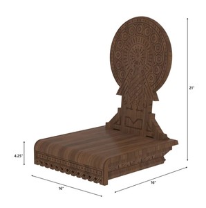 Traditional Solid Teak Wood Farmhouse Apartment 7-Piece <b>Dining</b> <b>Room</b> Set with Antique Style Durable Furniture for Home <b>Dining</b> - Product Image 6
