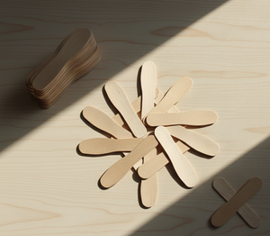 Cuillères en bois écologiques à texture fine 75 mm en bois de bouleau de qualité alimentaire pour restaurants, événements et usage domestique - Product Image 4