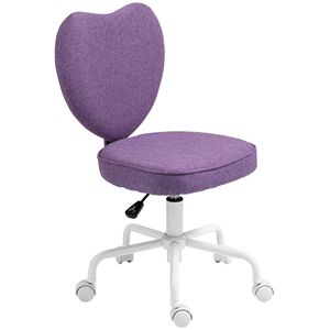 Sedia da Ufficio Direzionale a Forma di Cuore Viola, Design Reclinabile, Ergonomica Certificata BIFMA, Altezza Regolabile, Funzione Girevole - Product Image 1