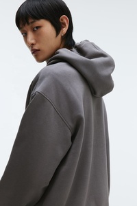 เสื้อสเวตเตอร์แบบสวมหัวเสื้อฮู้ดคอตตอนผ้าฟลีซลำลองสำหรับผู้ชายผู้หญิง - Product Image 2