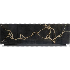 Mesa Consola Redonda Decorativa de Lujo para Sala de Estar, Fabricada en Metal de Primera Calidad, Chapada en Oro, Diseño de Granos de Trigo - Product Image 2