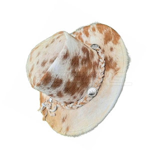 Sombrero de Vaquero de Cuero, Material de Cuero Duradero, Estilo Vintage, Construcción Resistente, Uso Casual y de Moda para Exteriores - Product Image 2