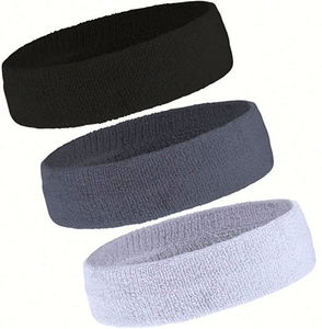 Bandeau de sport professionnel pour femmes, fin, anti-transpiration, avec logo personnalisé, en spandex tricoté extensible, pour la gym, vente en gros - Product Image 6