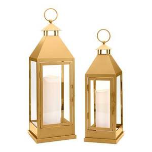 Lanterne en métal multi-usages pour l'éclairage intérieur et extérieur, offrant une solution d'éclairage décoratif polyvalente - Product Image 1