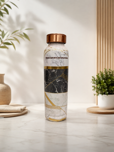 ขวดทองแดงเคลือบหินอ่อนพรีเมียมจาก Indian exports international (ทองแดงบริสุทธิ์รับรองมาตรฐาน) - Product Image 1
