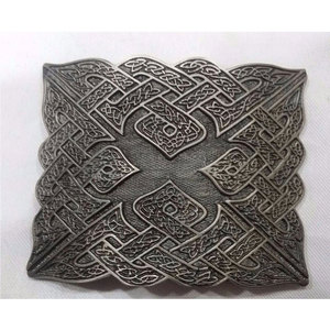Hebillas de cinturón celta con nudo, acabado plateado antiguo, para kilt y cinturones de las Tierras Altas, al por mayor, las más vendidas - Product Image 3
