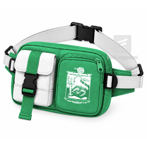 Custom Iota Phi Lambda Sorority Fanny bag green and white Casual Style embroidered logo and Zipper Pocket female Greek Apparel - Product Image 2