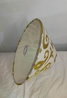 Abat-jour conique moderne en lin brodé de haute qualité, fait main, avec Velcro, pour lampes suspendues et lampadaires, idéal pour les chambres d'hôtel
