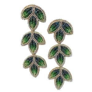 Boucles d'oreilles pendantes tendance en perles de céramique, bijoux personnalisés pour fêtes, prix de gros - Product Image 2